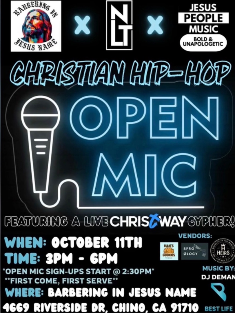 CHRISTIAN HIP-HOP OPEN MIC — Live CHRISTWAY Cypher